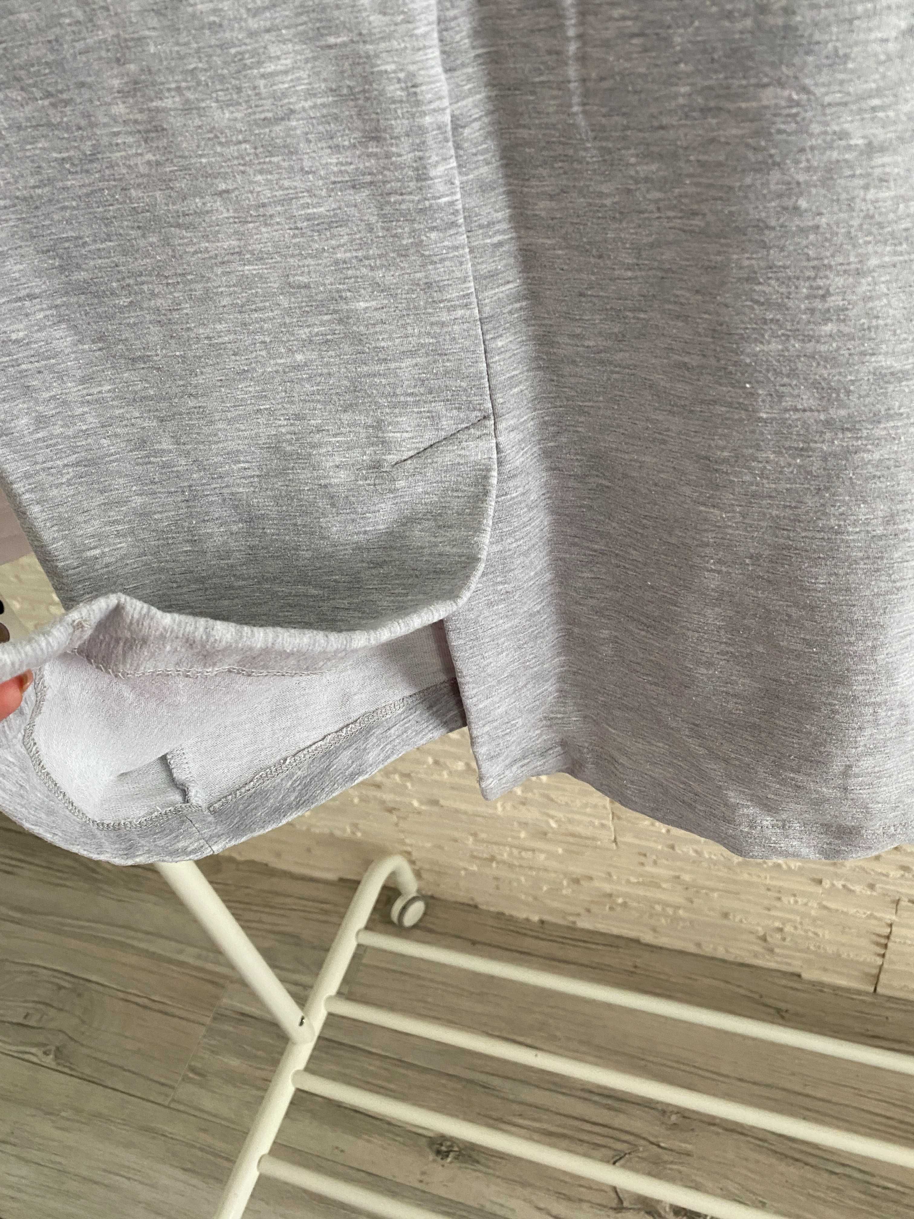 By o  la la spódnica szara tuba midi  + T-shirt zara M