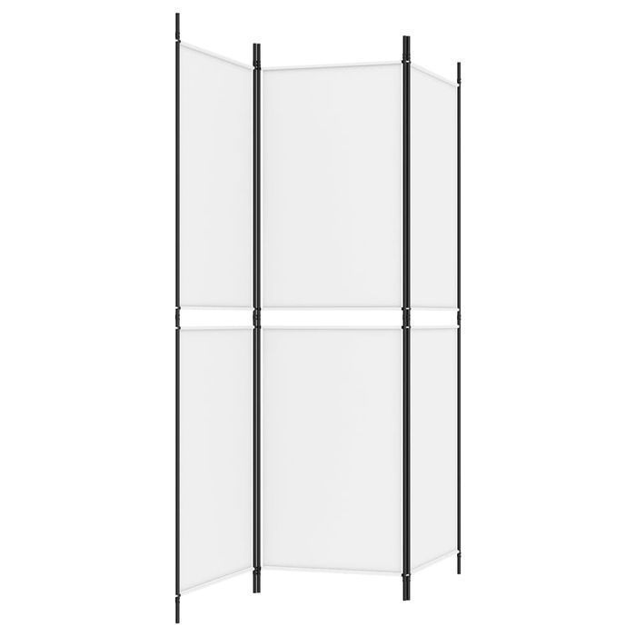 Parawan 3-panelowy, biały, 150 x 180 cm, tkanina