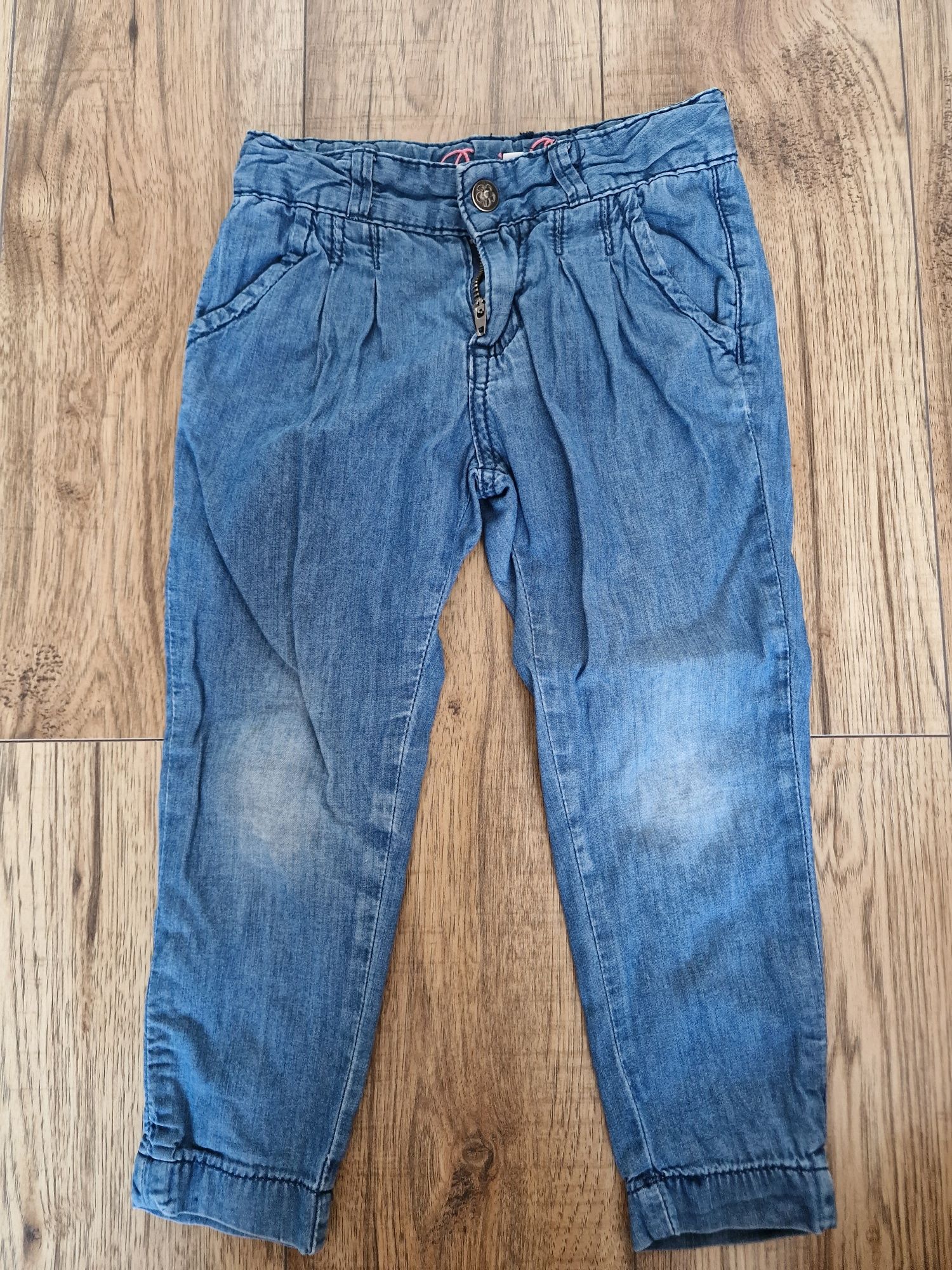 Letnie spodnie jeansowe 98 cm 2-3 latka miękkie Denim Co.