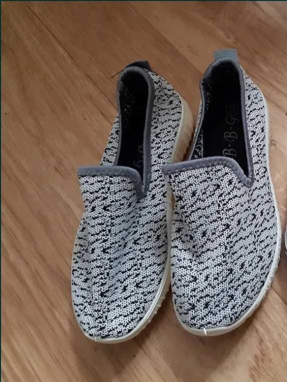 Buty r. 33 espadryle wsuwane na lato, dziewczynka, trampki szare