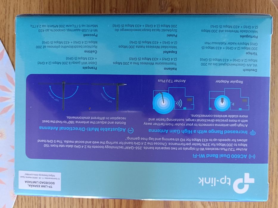 TP-LINK AC600 packaged in original box.64297533341057121