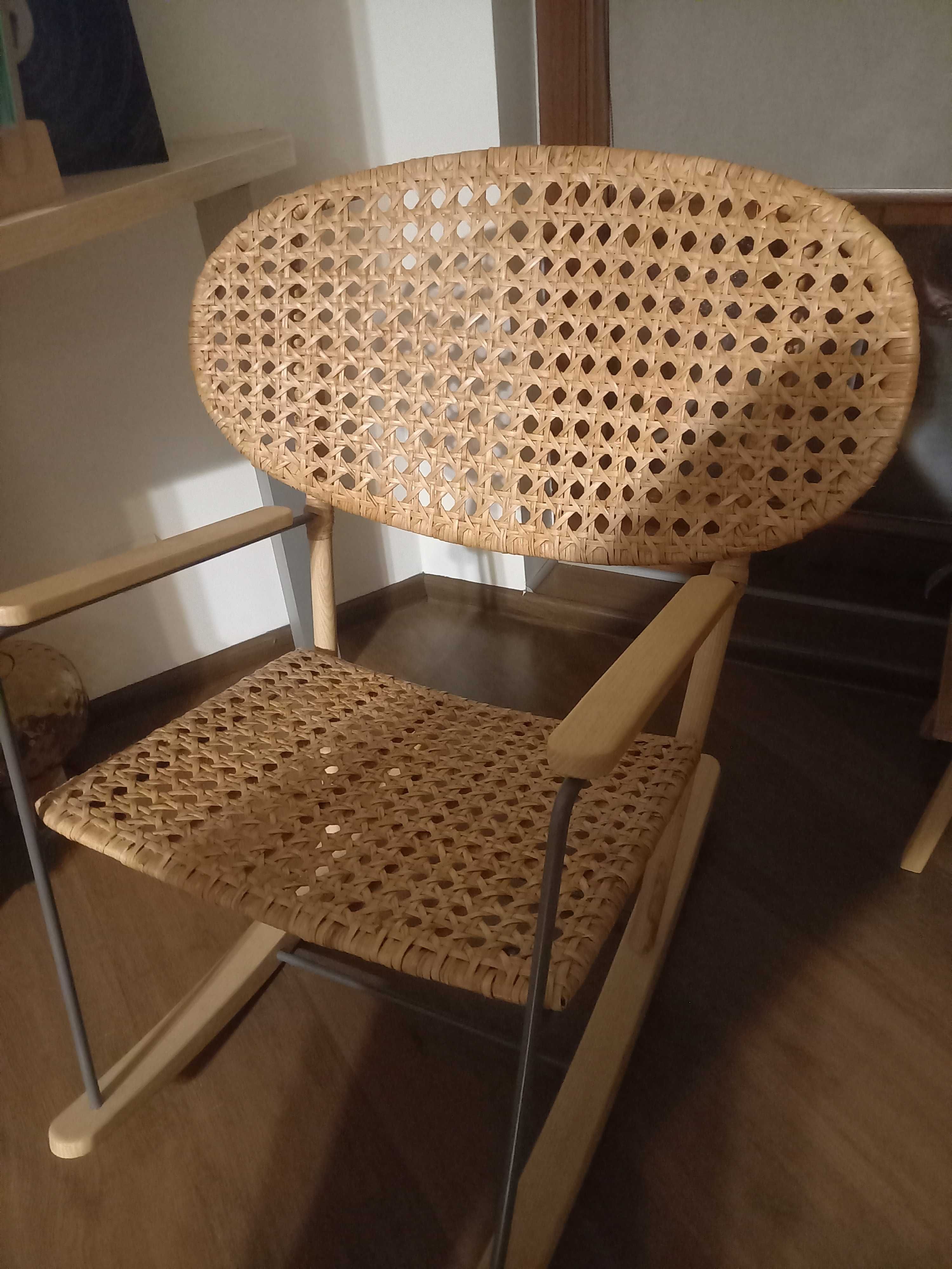 Fotel bujany IKEA GRÖNADAL rattan naturalny nieużywany