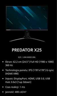 Dwa monitory acer predator x25 360hx