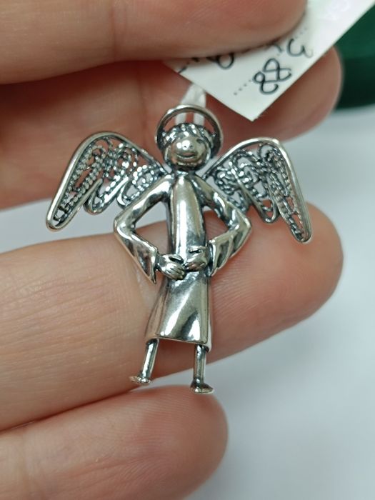 Srebrny wisiorek anioł, srebro 925 (152M)