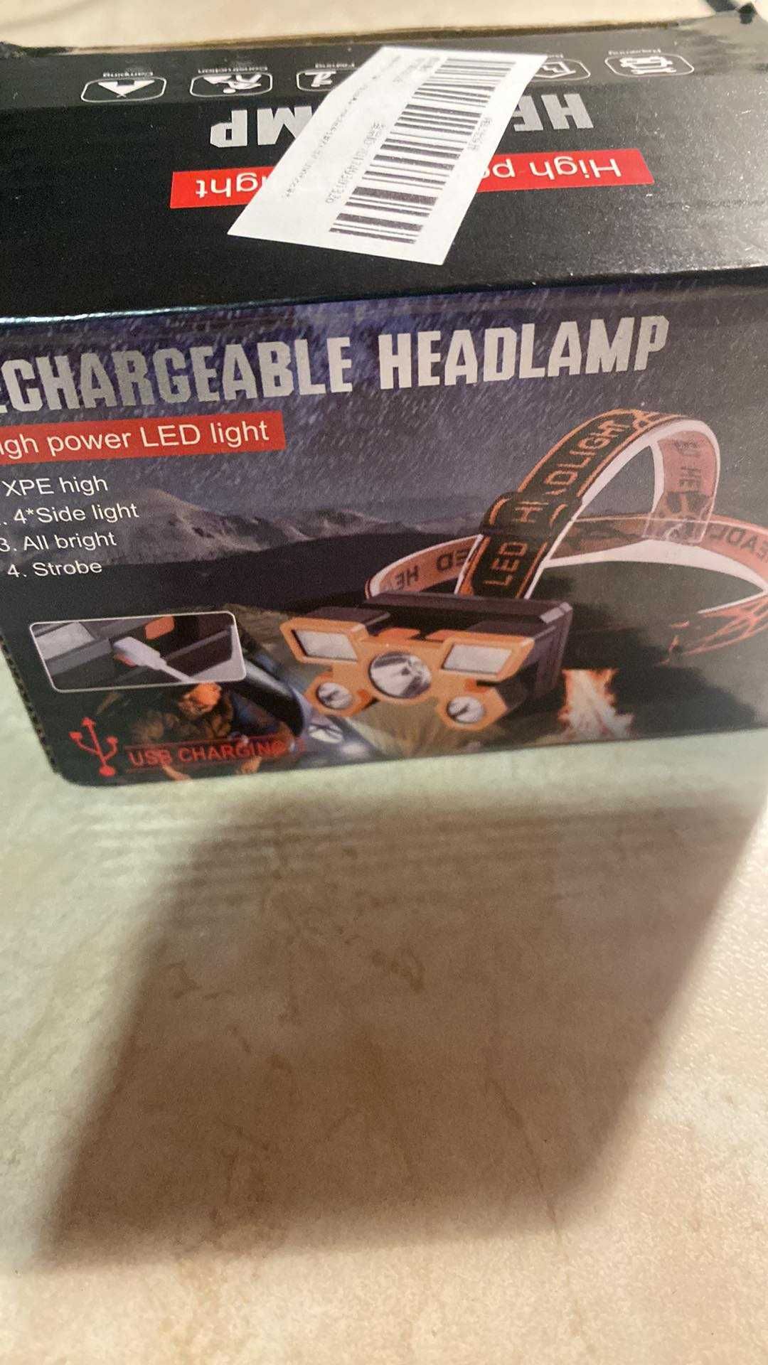 *latarka czołowa LED *nowa *akumulator *możliwość ładowania