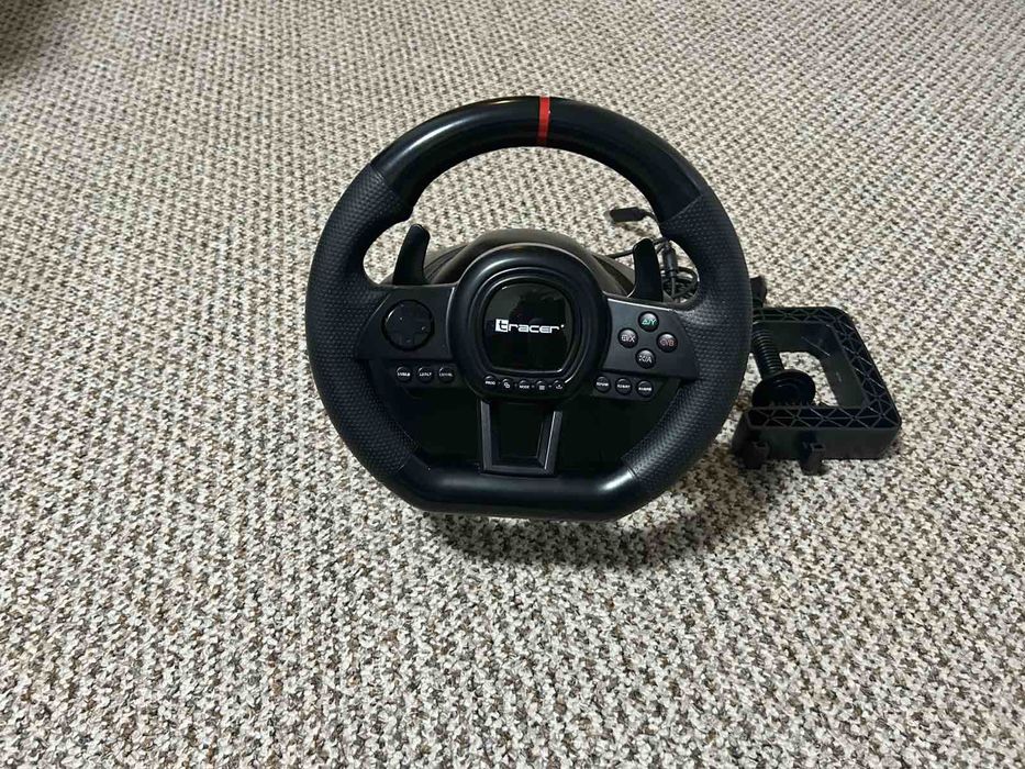 руль ігровий Tracer з кробкою передач та педалями,кермо ігрове