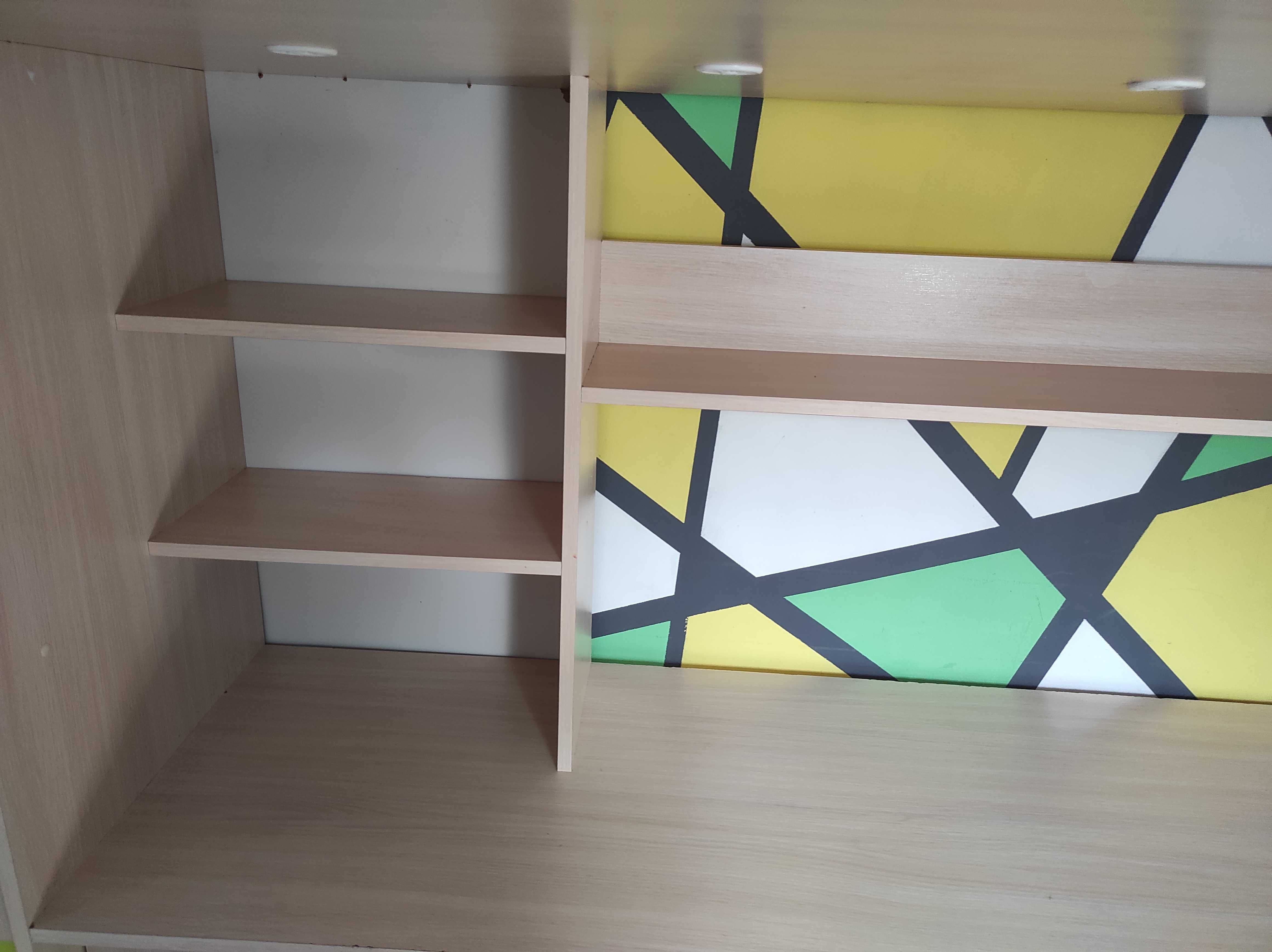 Łóżko piętrowe z biurkiem zestaw mebli dla dzieci antresola
