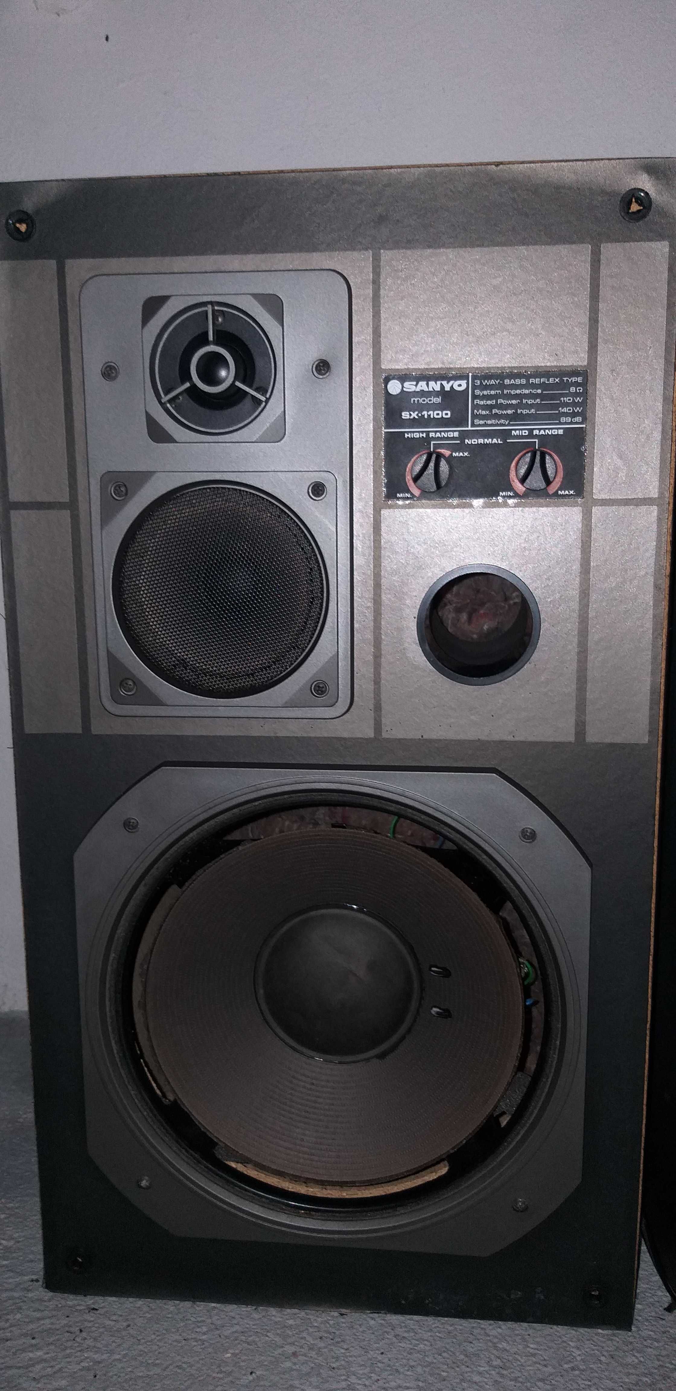 colunas sanyo sx 1100 POTENTES 140 watts