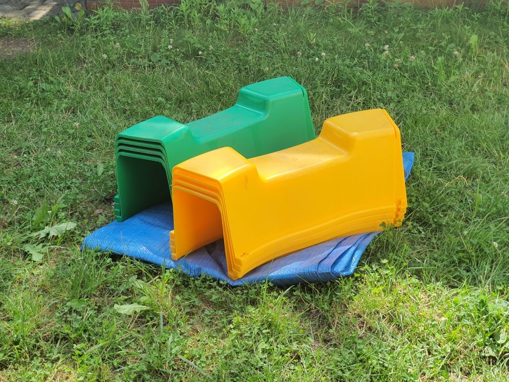 Duża plastikowa piaskownica składana 160 cm + 2 krzesełka