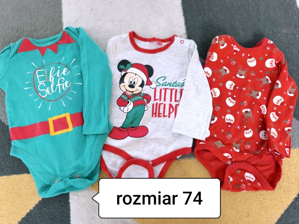 Świąteczne bodziaki rozmiar 74