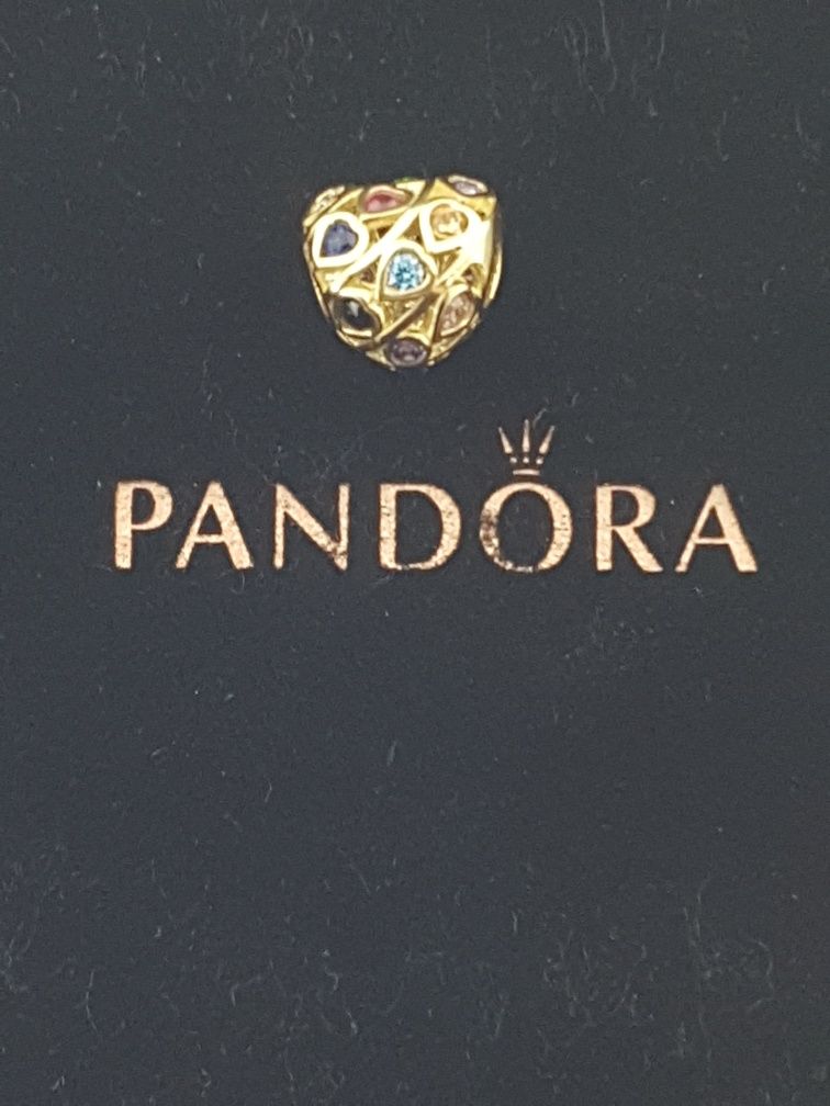 Złoty element charms na bransoletkę Pandora 14k.Nowy (318)