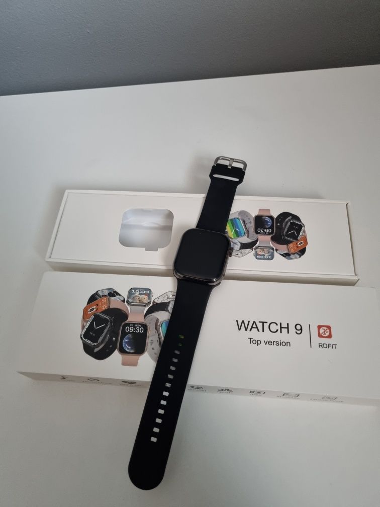 Czarny Smartwatch 9 Top Version