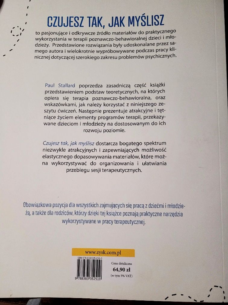 Książka " Czujesz tak, jak myślisz "