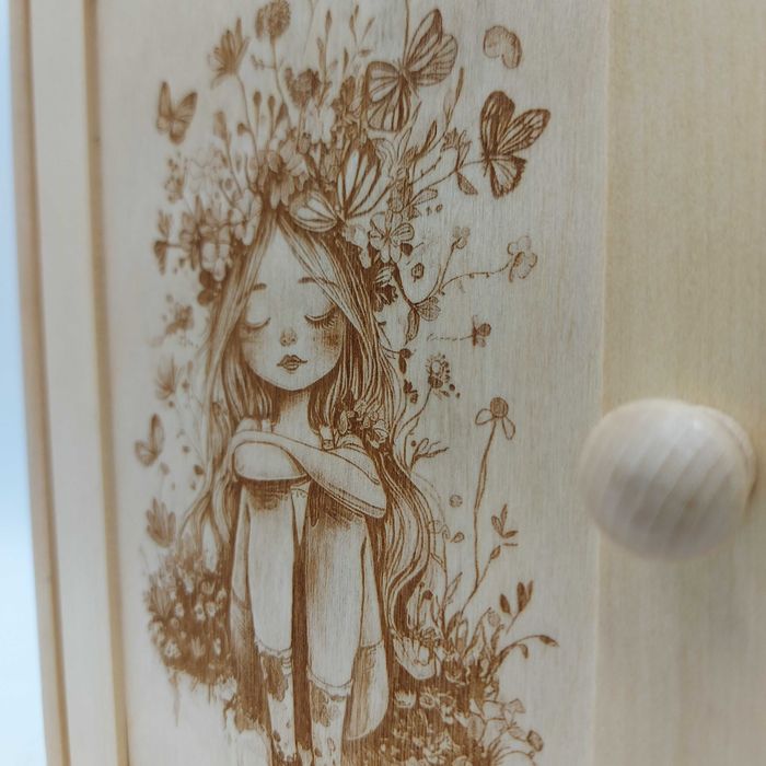 Szafka na Klucze do Domu Dekoracja do Przedpokoju Drewniana