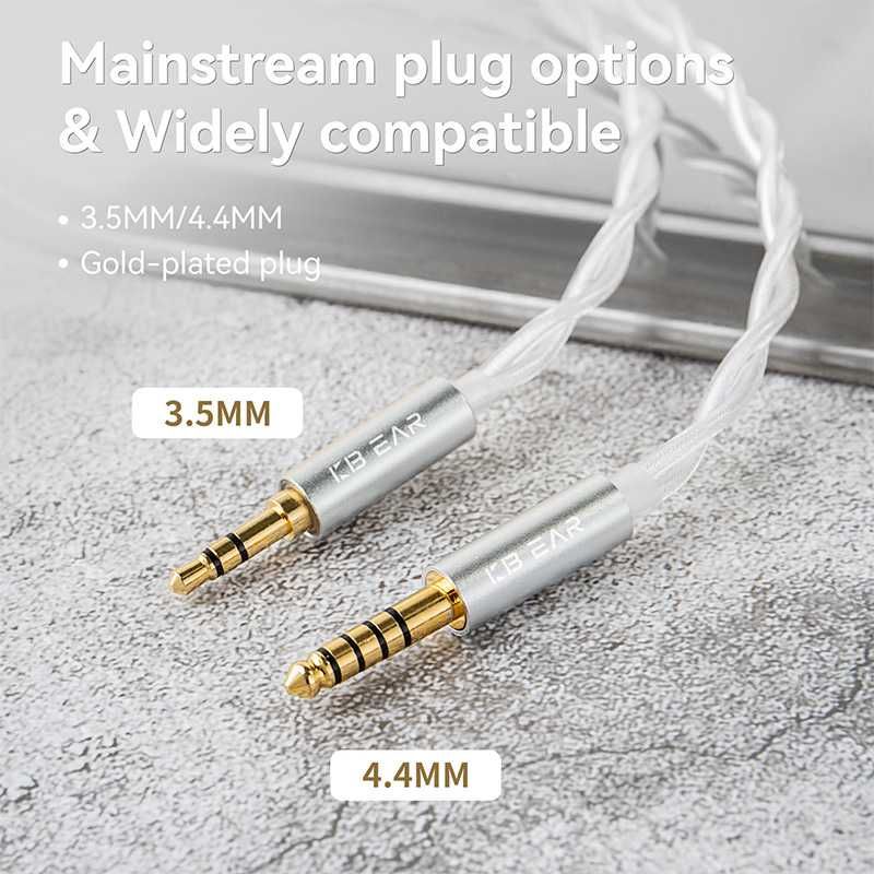 ⇒ KBEAR Glint (2Pin / QDC / MMCX) - сменный кабель для IEM's наушников