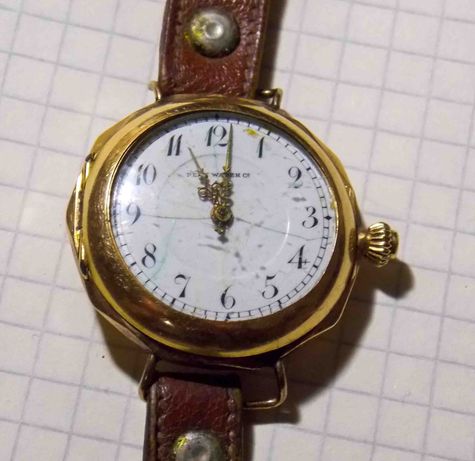 Часы наручные "Pery watch Co". Швейцария. Золото 585пр. Нач.20го века.