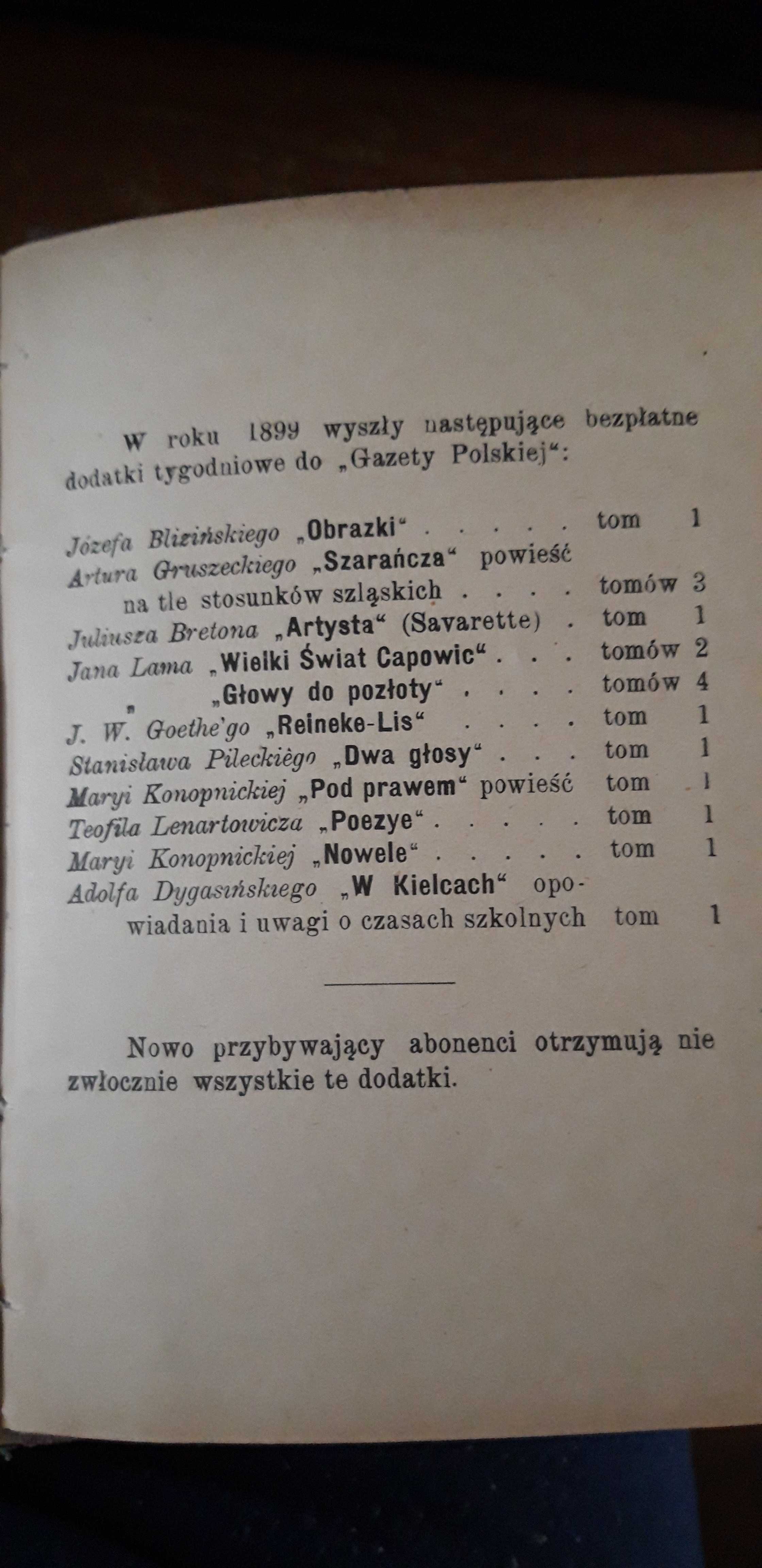 NOWELE  Maryi  Konopnickiej,T.1-2 -Warszawa 1899 opr.,rzadkie