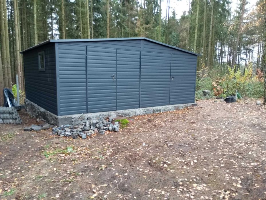 Garaż blaszany blaszak dach dwuspadowy 4x5 różne wym. PRODUCENT (157)