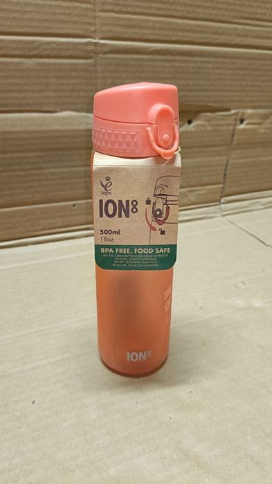 Butelka na wodę  Ion8 500 ml pomarańczowa przezroczysta