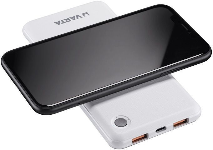 powerbank varta wireless power bank 10000 + cabo de carregamento, 10000mah