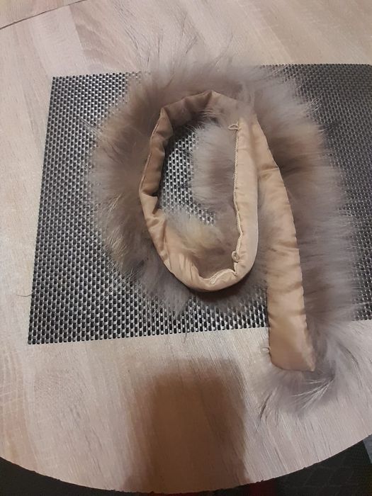 Naturalne futerko obszycie kaptura 71cm