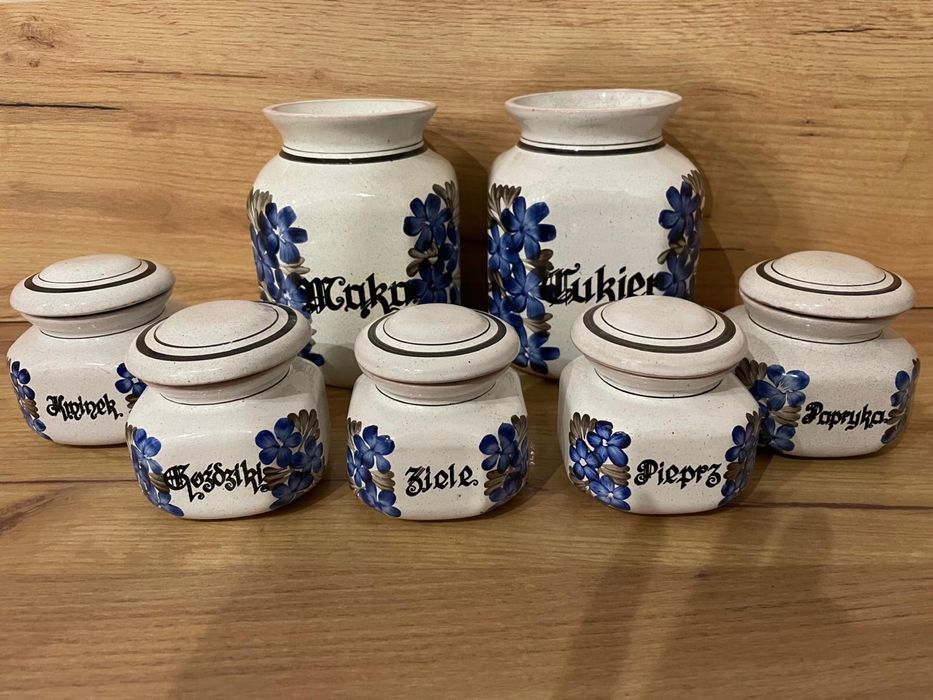 Pojemniczki ceramiczne zestaw fajans włocławek