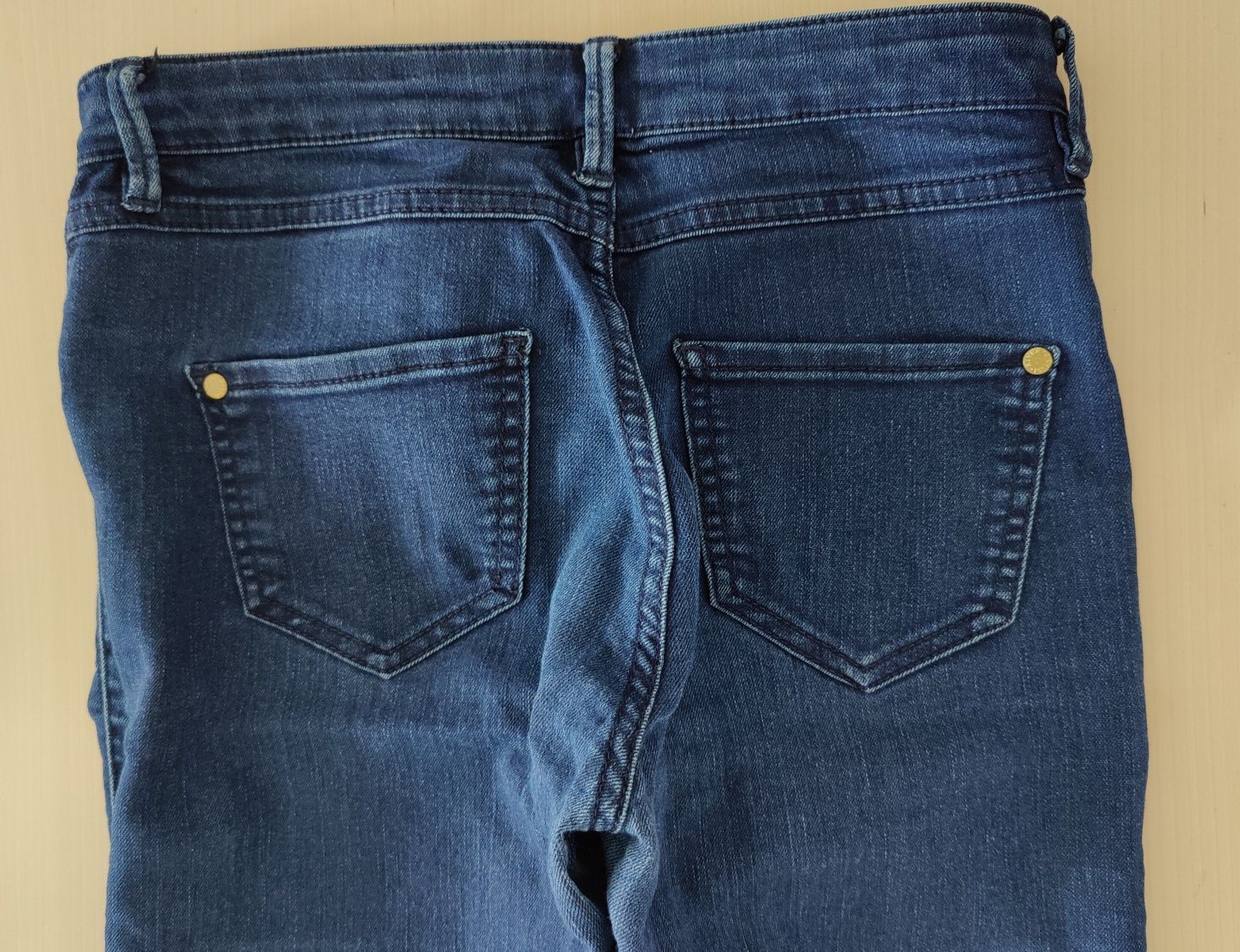 Spodnie damskie, dżinsy, jeansy slim, skinny, 8R/34R/S; River Island