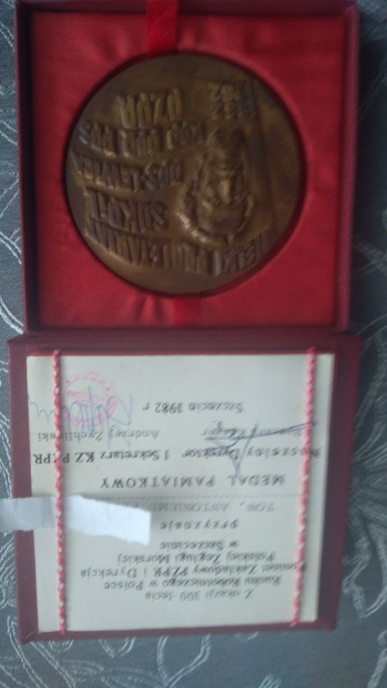 medal klipa prl pzpr PŻM Szczecin 1982