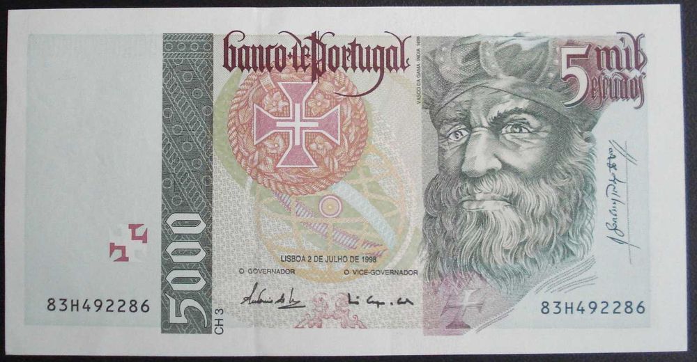 Nota 5000 escudos Vasco da Gama