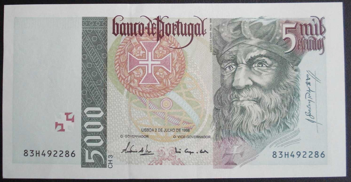 Nota 5000 escudos Vasco da Gama