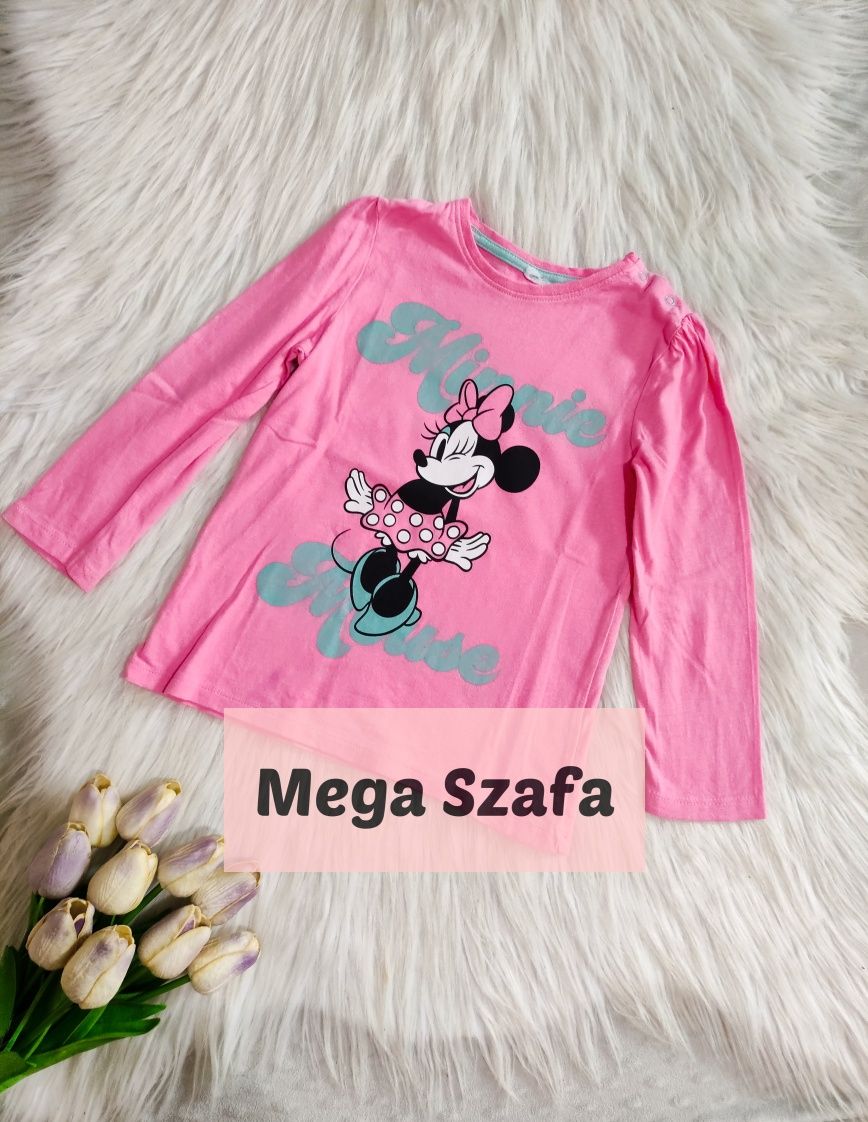 98 bluzka koszulka długi rękaw Myszka Minnie Disney