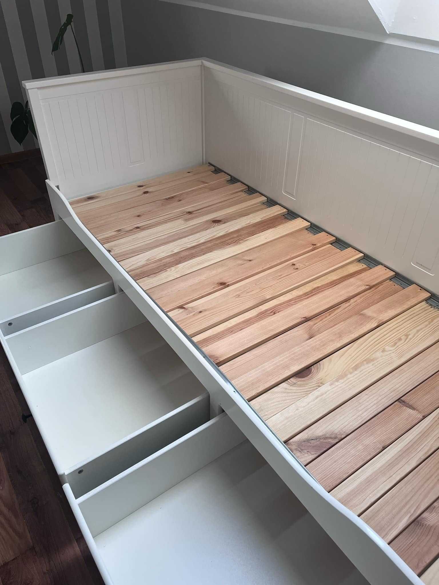 łóżko hemnes białe, jak nowe