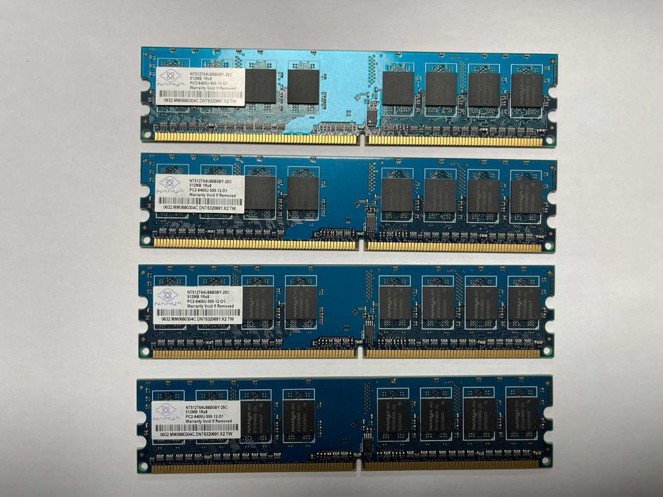 Pamięć RAM 4x 512MB DDR2
