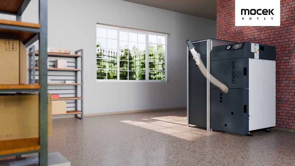Kocioł na pellet, Drewno Moceko OXYPELL 12kW, piec dotacje OD RĘKI ZUM