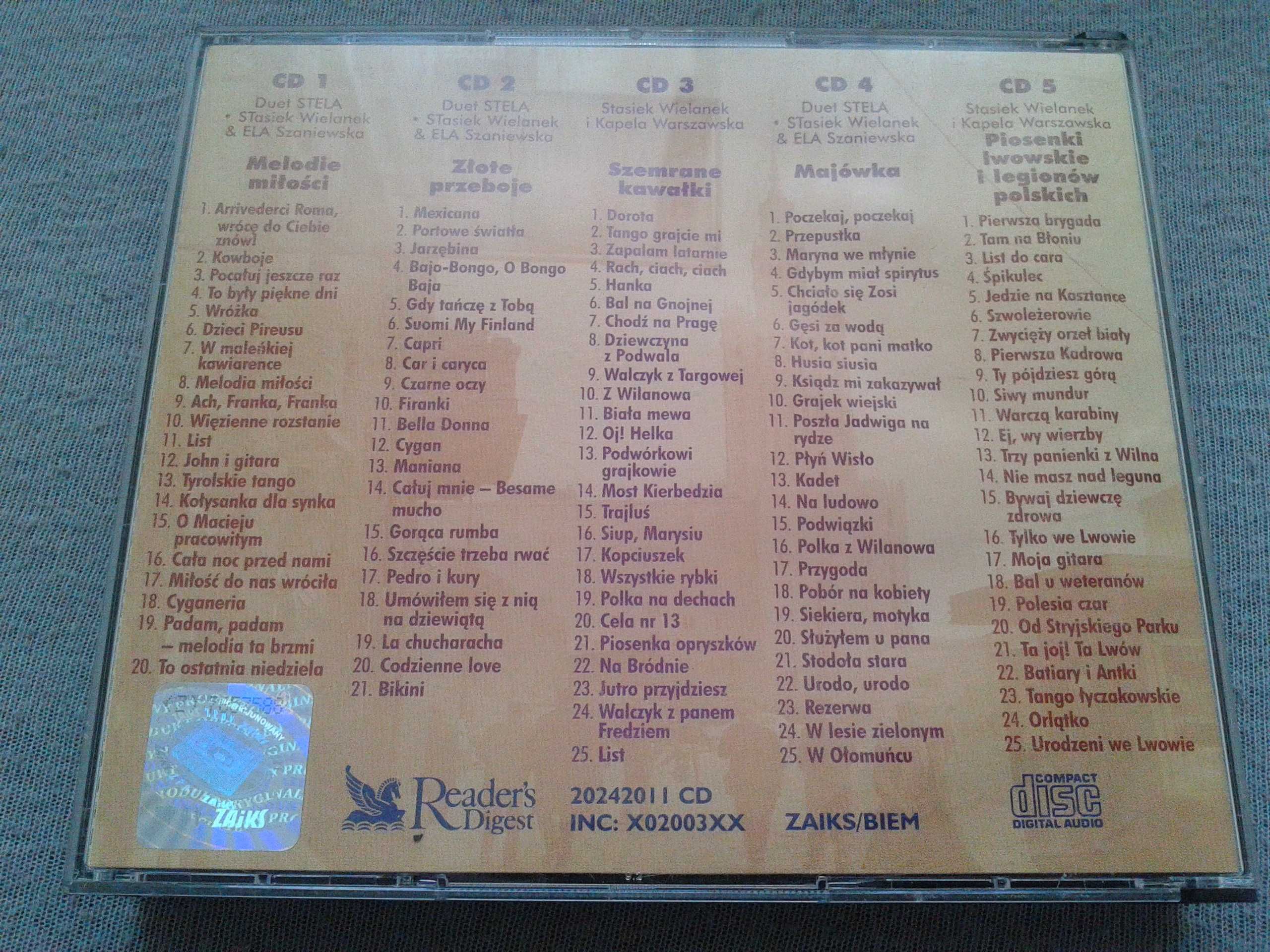 Piosenki Staśka Wielanka  5CD