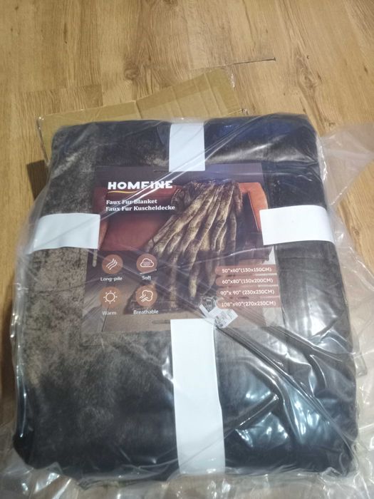 Luksusowy koc imitacja futra firmy Homfine 150x200cm