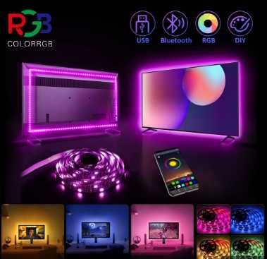 Fita RGB 5050 Ip 65 Prova de Agua com ou sem Wifi Bluetooth 5Mt NOVAS