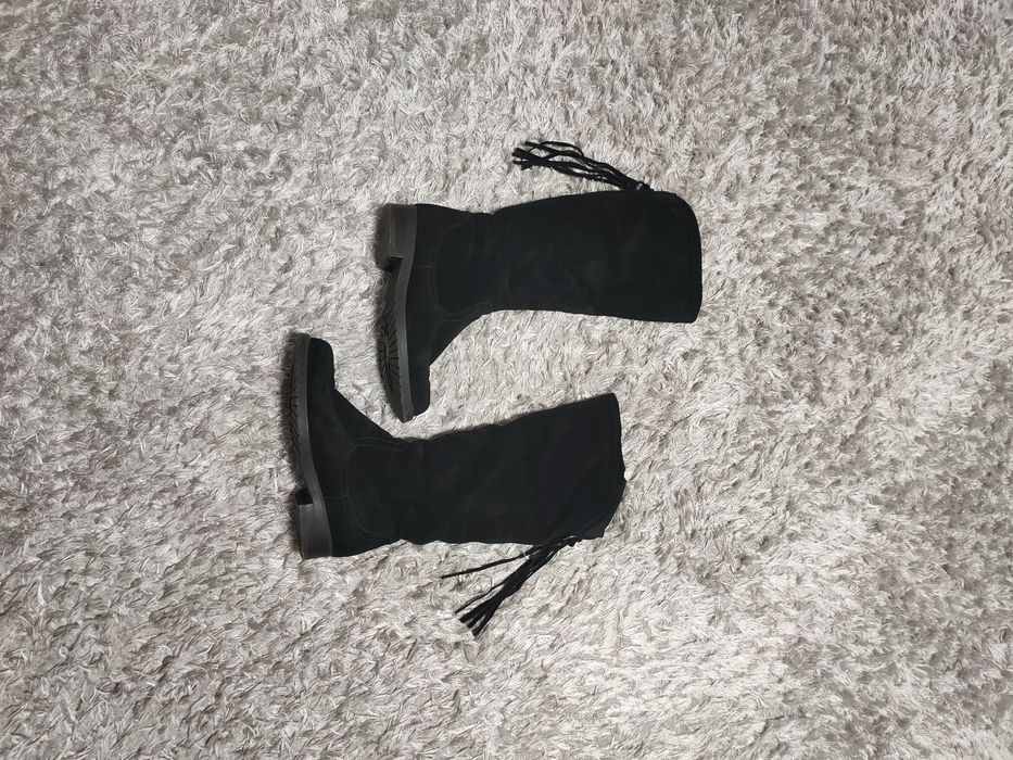 Сапоги замша зима