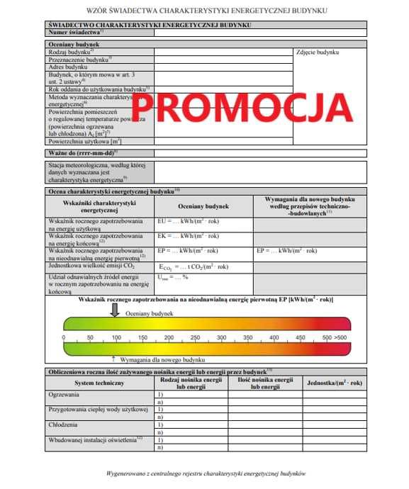 Świadectwa Energetyczne Certyfikaty Energetyczne ŚChE PROMOCJA