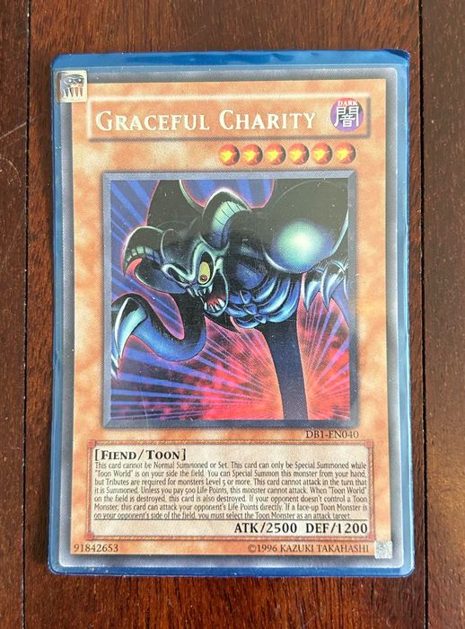 Yu-Gi-Oh! Misprint Toon Summoned Skull Graceful Charity DB1-EN040 Rara