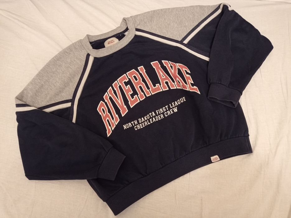 Bluza damska r. XS szary granatowy