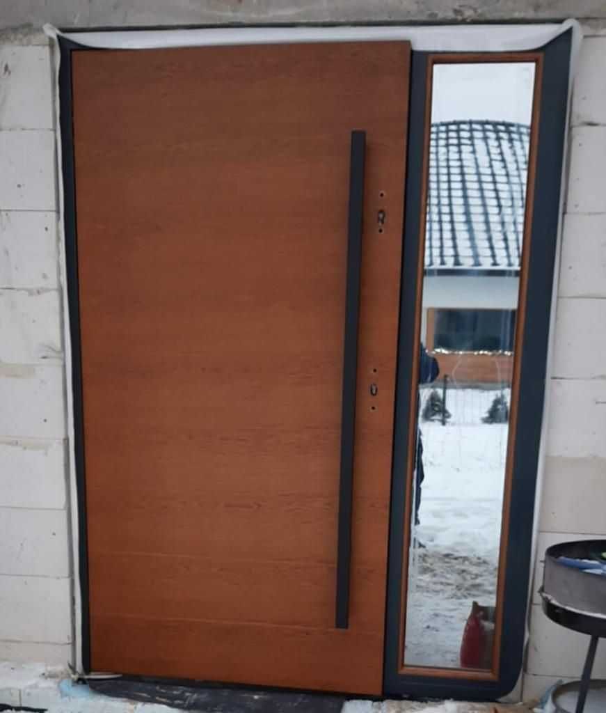 Drzwi  zewnętrzne drewniane dębowe dostawa  GRATIS Czyste Powietrze