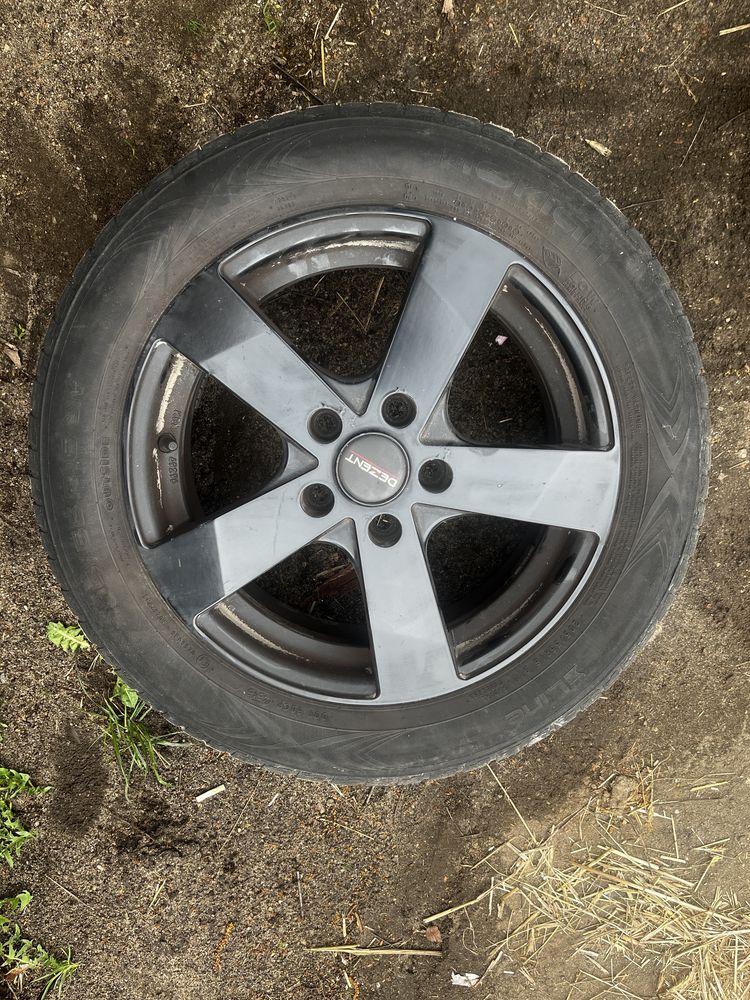 Alufelgi z oponami letnimi, czarne, Dezent 16, 5x 112