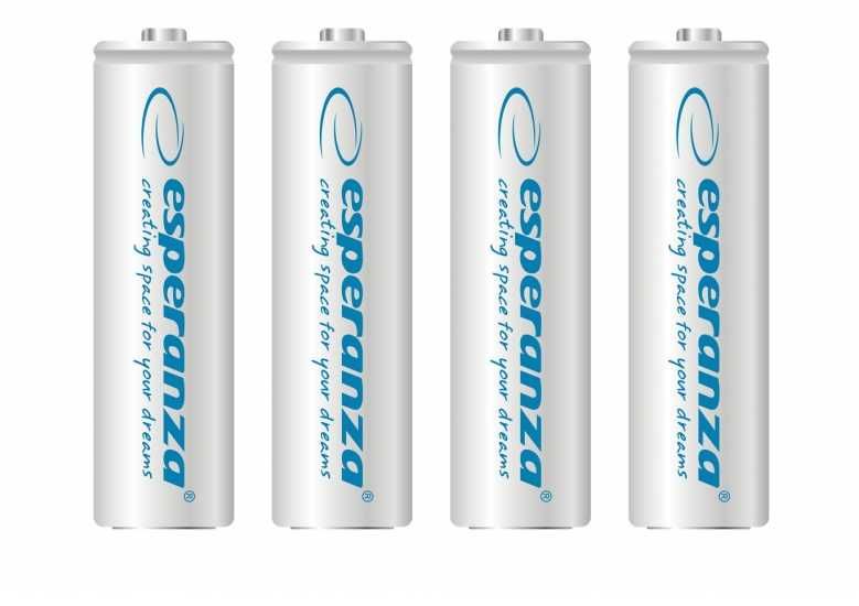 Аккумуляторы ESPERANZA Ni-MH AA 2000 mAh, 4шт, белый EZA104W