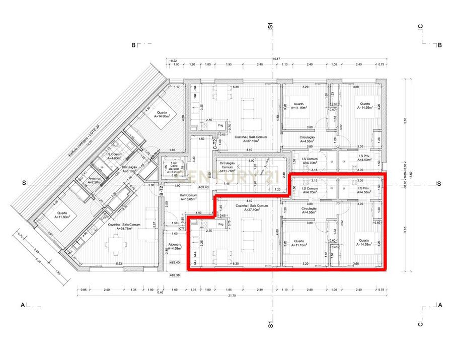 Apartamento em Construção do Tipo T2