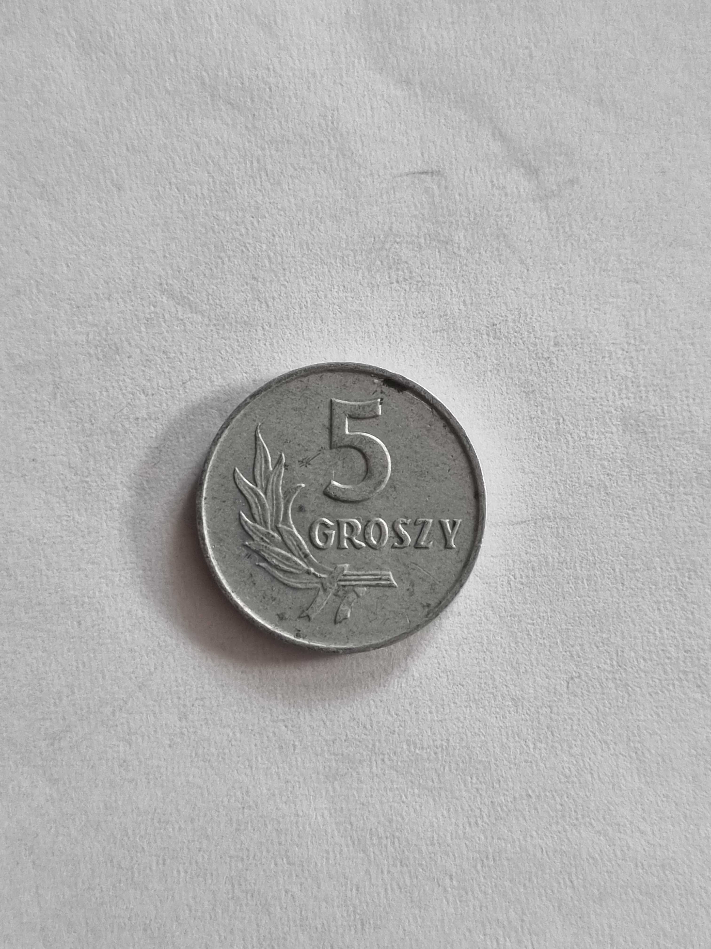 Moneta 5 gr. z 1962 r. bzm