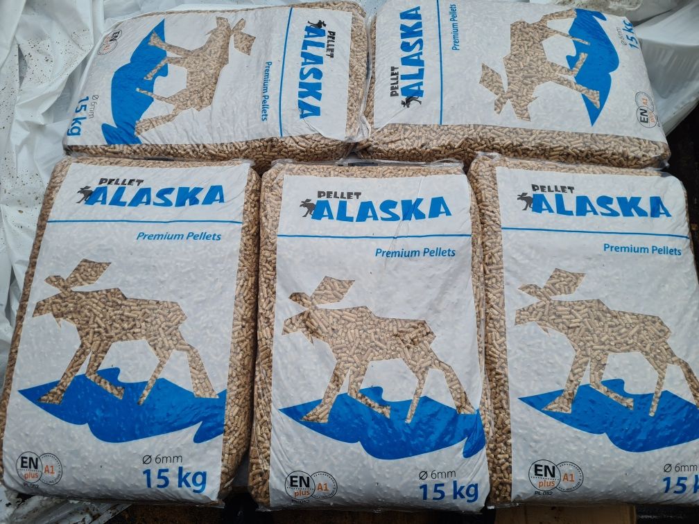 Pellet Alaska EN plus A1 z certyfikatem (robin igła rezult lava Gold
