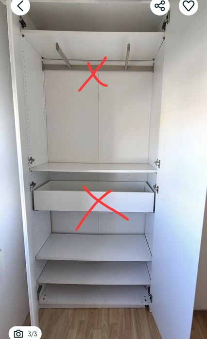 Estruturas Pax Ikea com interiores