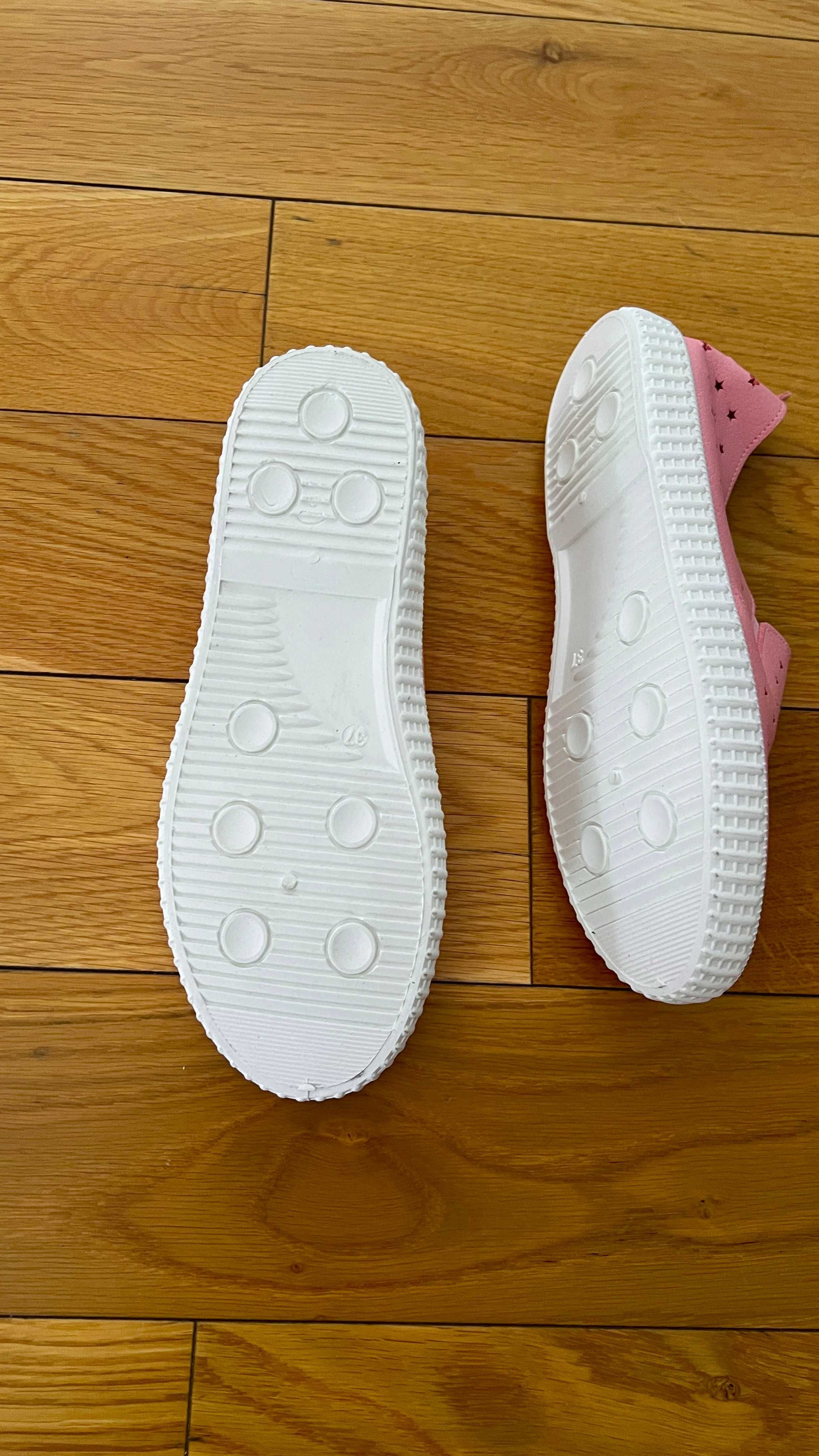 Buty Trampki Espadryle Różowe Gwiazdki Rozm. 37 (22 cm)