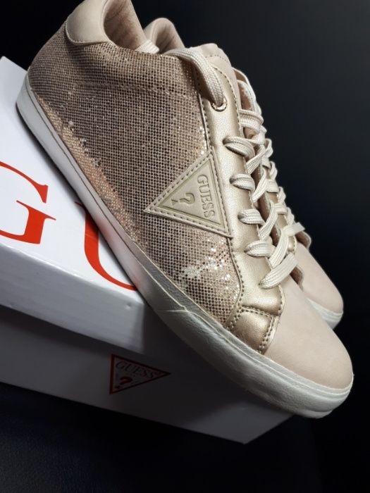 Sneakersy Guess Szampańskie brokat trampki 41 markowe buty